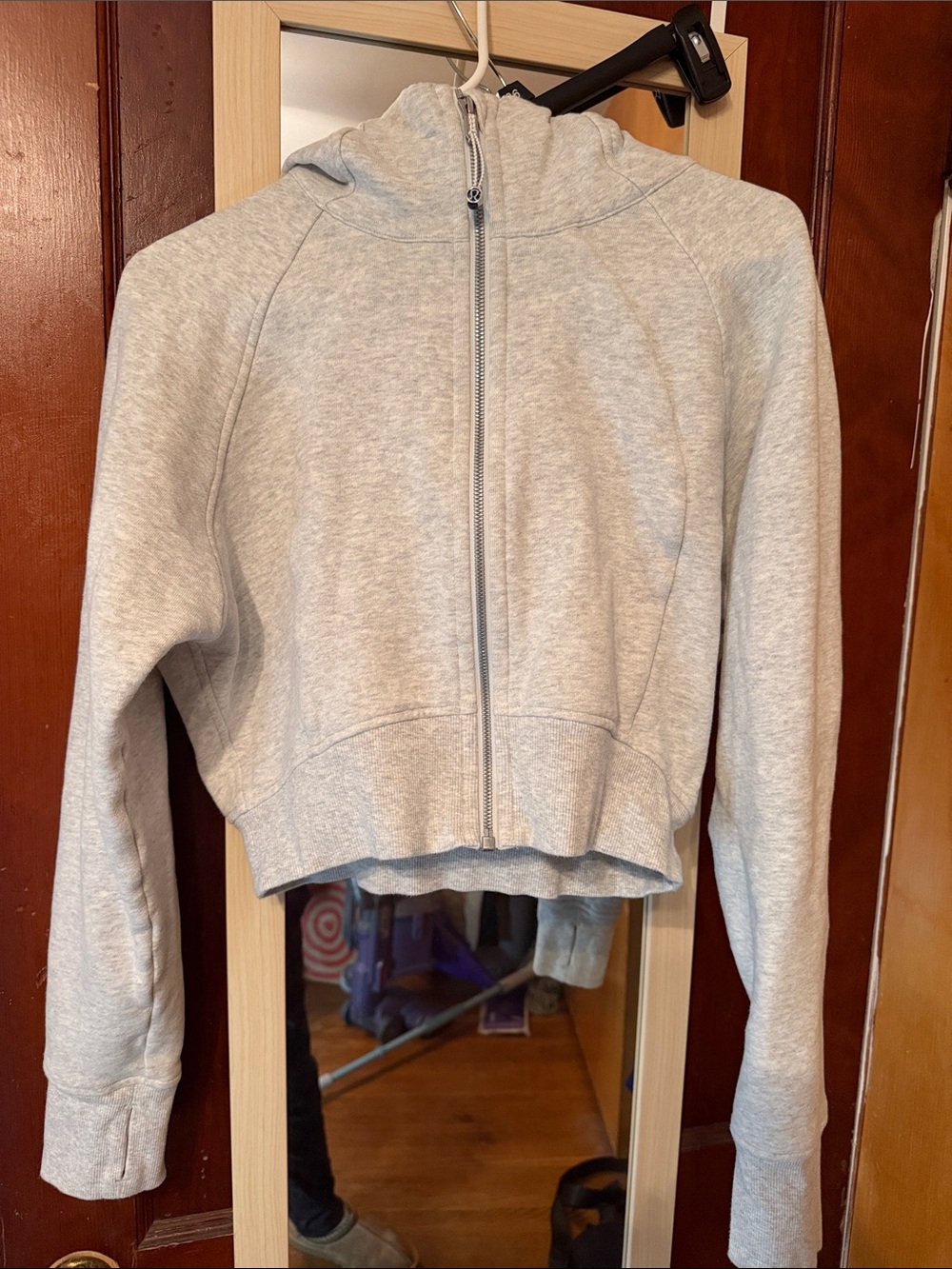 Lululemon Women’s Gray Cropped Full Zip Sweatshirt